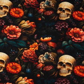 FLOWERS AND SKULL - Sommersweat