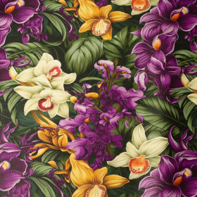 EXOTIC ORCHIDS MS. 7 (46 cm x 50 cm) - dickes geprägtes Kunstleder