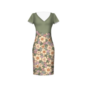 PASTELLBLUMEN  Ms. 2 - Kleid-Panel WE210