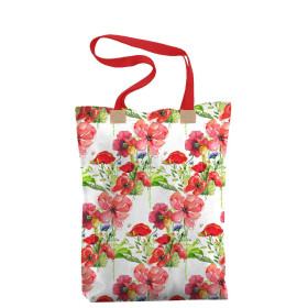 SHOPPER TASCHE - MOHNBLUMEN M.2 (AUF DER WIESE) - Nähset