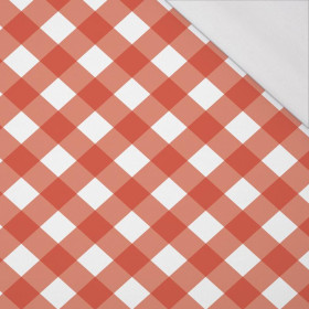 DIAGONALES KARO / rot - Single Jersey  Sommersweat