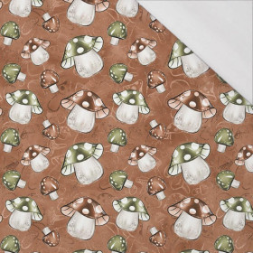 WALD PILZE ms. 1 / braun - bio single jerset mit Elastan Sommersweat