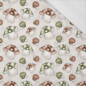 WALD PILZE ms. 1 / beige  - bio single jerset mit Elastan Sommersweat