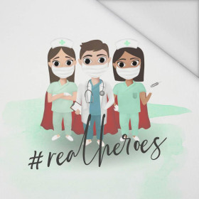 REAL HEROES / weiß - Paneel Wasserabweisende Webware