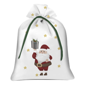Geschenkbeutel - WEIHNACHTSMÄNNER MIT DEM GESCHENKESÄCKEN (IM WEIHNACHTSMANN WALD) - Nähset 