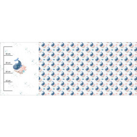 WAL m. 2 (Märchenhafter Ozean) - SINGLE JERSEY panoramisches Paneel (60cm x 155cm)