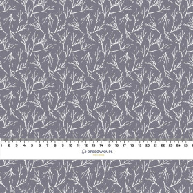 ZWEIGE m. 2 (WINTERZEIT) / grau - leichte Maschenware angeraut