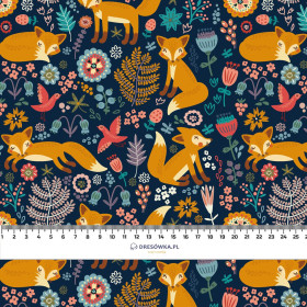 FÜCHSE IM WALD - leichte Maschenware angeraut