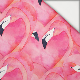 PINK FLAMINGOS - leichte Maschenware angeraut