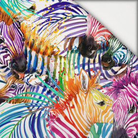 REGENBOGEN ZEBRAS - leichte Maschenware angeraut