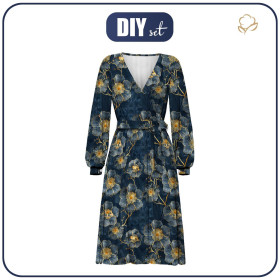 WICKEL MIDI KLEID (BIANCA) -  FLOWERS wz.20 - Nähset