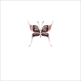 SCHMETERLING M.5 (GLITTER SCHMETTERLINGE) - Paneel 50cm x 50cm