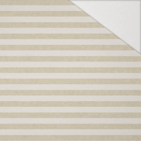STREIFEN 1x1 - acid ecru / acid beige  - Hydrophober angerauter Wintersweat