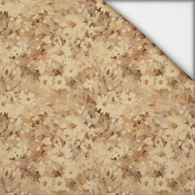 BEIGE / FLOWERS - leichte Maschenware angeraut