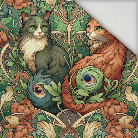 ART NOUVEAU CATS & FLOWERS M. 3 - Lycra 300g