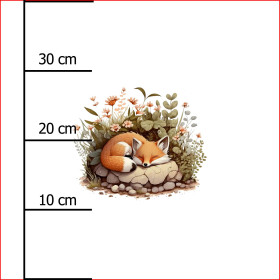 SLEEPING FOX - Paneel (40cm x 40cm) Viskose-Jersey 