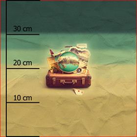 TRAVEL TIME MS. 2 - Paneel (40cm x 40cm) Viskose-Jersey 