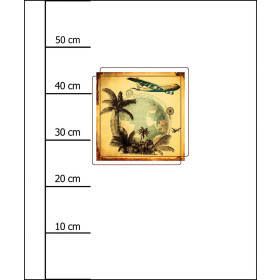 TRAVEL TIME MS. 7 - Paneel (60cm x 50cm)  Baumwoll Webware