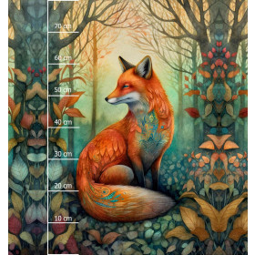 BOHO FOX - Panel (75cm x 80cm) SINGLE JERSEY PANEL