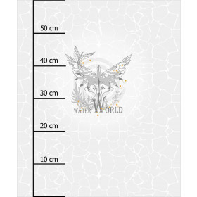 WASSERWELT / grau - Paneel (60cm x 50cm) SINGLE JERSEY 