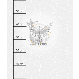 WASSERWELT / grau - Paneel (60cm x 50cm) SINGLE JERSEY 