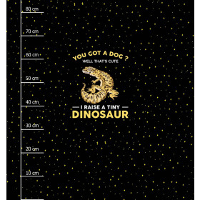 TINY DINOSAUR / schwarz - Paneel (75cm x 80cm)