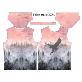 HERREN T-SHIRT -  ADLER UND BERGE - Single Jersey XL