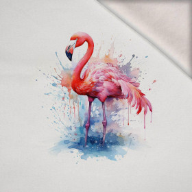 WATERCOLOR FLAMINGO - Paneel (75cm x 80cm) Wintersweat angeraut mit Elastan ITY