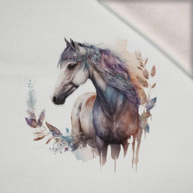 WATERCOLOR HORSE - Paneel (75cm x 80cm) Wintersweat angeraut mit Elastan ITY