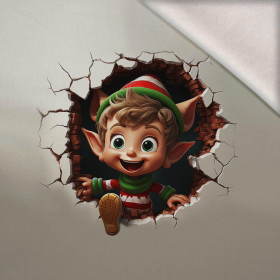 HAPPY ELF - Paneel (60cm x 50cm) Wintersweat angeraut mit Elastan ITY