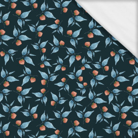 48cm BLAUE BLÄTTER / schwarz - Sommerswea tmit Elastan ITY