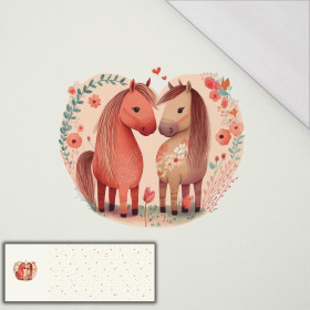 HORSES IN LOVE - SINGLE JERSEY panoramisches Paneel (60cm x 155cm)