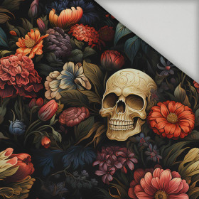 FLOWERS AND SKULL - schnelltrocknende Webware