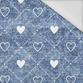 HERZEN UND RAUTEN / vintage look jeans (blau) - Wasserabweisende Webware