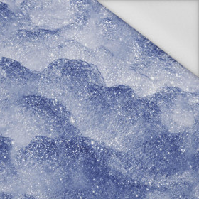 SCHNEE / blau (AUF GLAS GEMALT) - Wasserabweisende Webware