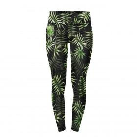 SPORTLEGGINGS L - TROPISCHE BLÄTTER Ms. 3 / schwarz (JUNGLE) 