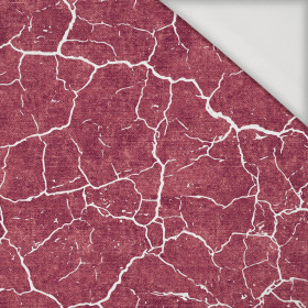 VERBRANNTE ERDE (weiß) / ACID WASH (dunkelrot) - Viskose Jersey