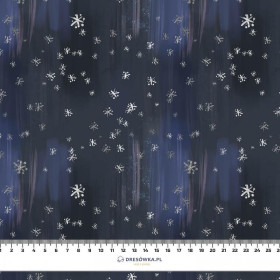 SCHNEEHIMMEL / navy (VERZAUBERTER WINTER) - leichte Maschenware angeraut