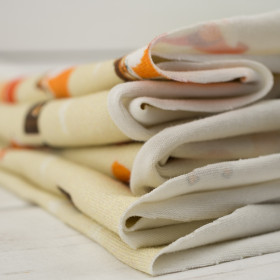 FÜCHSE AUF DER REISE / sand - Viskose-Jersey WE210