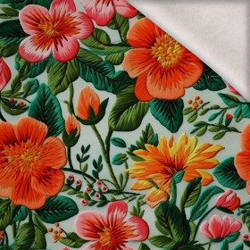 FLOWERS 3D M. 3 - Wintersweat angeraut mit Elastan ITY