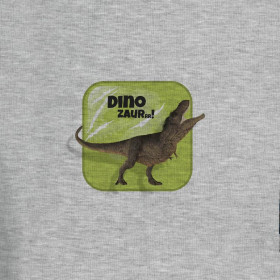 LONGSLEEVE - DINO KACHELN MST. 3 / melange hellgrau - Nähset