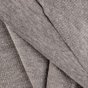 MELANGE GRAU / Silber - Sommersweat mit Lurexfaden