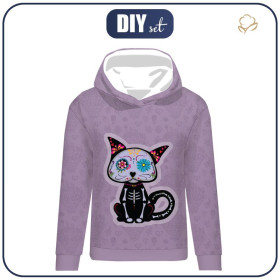 CLASSIC DAMEN HOODIE (POLA) - KATZE DANTE (DIA DE LOS MUERTOS) - Sommersweat