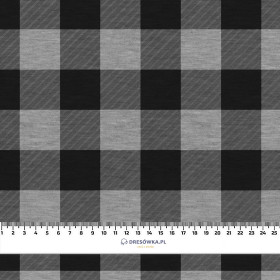 KARO VICHY - MELANGE HELLGRAU - schnelltrocknende Webware