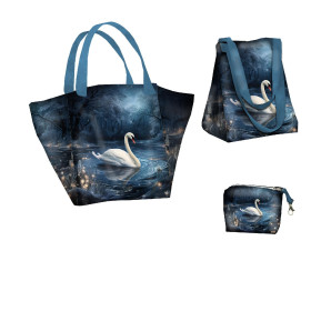 XL Tasche mit Utensilientasche 2 in 1 - GOTHIC SWAN - Nähset