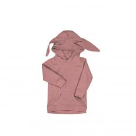 KINDER HOODIE BUNNY "PARIS" (122/128) - MELANGE ROSENQUARZ - Nähset