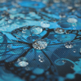 SPITZEN SCHMETTERLINGE / blau - Wasserabweisende Webware