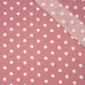WEISSE ERBSEN / Flamingo Pink - Baumwoll Webware