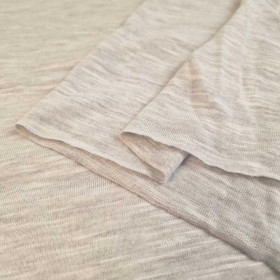 FLAME Baumwoll-Jersey - Melange Beige - 170g