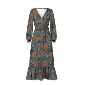 PAISLEY / Mocha Mousse  - Wintersweat angeraut mit Elastan ITY